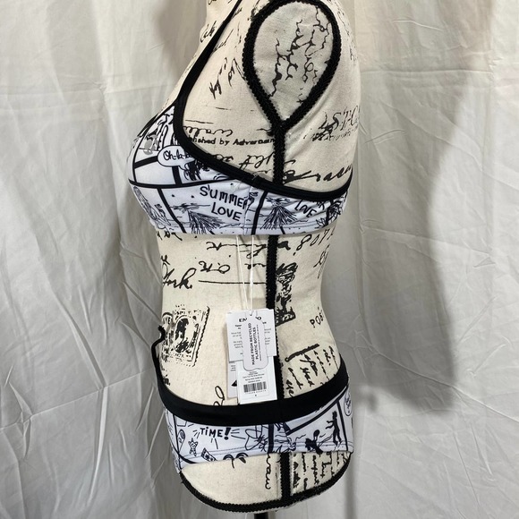 Quint Soul 360 Woman's Cami Top Comic Book Pattern Two Piece Bathing Suit Sz S - Picture 2 of 9